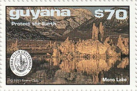 Stamp, Rock Pinnacles, Mono Lake, Guyana,  , Landscapes, Mountains