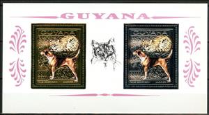 Mini Sheet, Rusty Cat (Prionailurus Rubiginosus), Harrier, Guyana,  , Animals (Fauna), Dogs, Mammals, Paintings