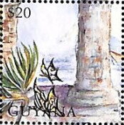 Two Butterflies and Stone Pillars