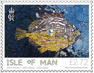 Stamp, John Dory by Kimmy McHarrie, Isle of Man,  , Fishes, Mosaic