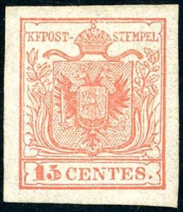 Stamp, Coat of Arms of Austria, Lombardy-Venetia,  , Coats of Arms, Crowns and Coronets, Heraldic Animals