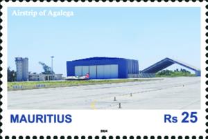 Stamp, Airstrip, Agalega, Mauritius,  , Airports, Islands