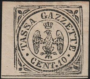 Stamp, Double-Headed Eagle, Modena,  , Crowns and Coronets, Eagles, Heraldic Animals