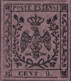 Stamp, Eagle bihead, Modena,  , Crowns and Coronets, Eagles, Heraldic Animals