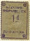 Stamp, Nieuwe Republiek, nominal value, New Republic,  , Letters (Alphabet), Numbers