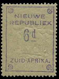 Stamp, Nieuwe Republiek, nominal value, New Republic,  , Letters (Alphabet), Numbers