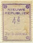 Stamp, Nieuwe Republiek, nominal value, New Republic,  , Letters (Alphabet), Numbers