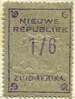 Stamp, Nieuwe Republiek, nominal value, New Republic,  , Letters (Alphabet), Numbers