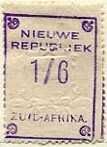 Stamp, Nieuwe Republiek, nominal value, New Republic,  , Letters (Alphabet), Numbers