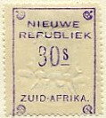 Stamp, Nieuwe Republiek, nominal value, New Republic,  , Letters (Alphabet), Numbers