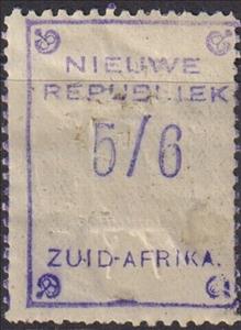 Stamp, Nieuwe Republiek, nominal value, New Republic,  , Letters (Alphabet), Numbers