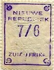 Stamp, Nieuwe Republiek, nominal value, New Republic,  , Letters (Alphabet), Numbers