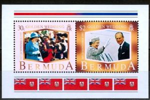 Souvenir Sheet, Souvenir Sheet of 2, Bermuda,  , Royalty