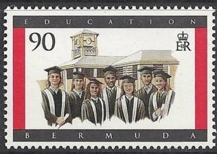 Students in graduation gowns
