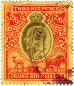 Stamp, King Edward VII, Orange Free State,  , Animals (Fauna), Antelopes, Buffaloes, Crowns and Coronets, Heads of State, Kings, Men, Royalty