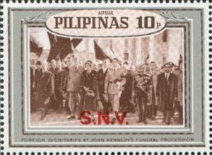 Stamp, John Kennedy's Funeral Procession; specimen, Philippines,  , Families, Famous People, Heads of State
