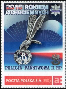 Stamp, 2016 Year of the Silent and Unseen State Police of the Secon, Poland,  , Police