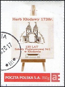 Coat of arms of Kłodawa 1738 120 years of Primary School No.