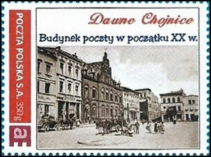 Former Chojnice Post office building in the early 20th centu