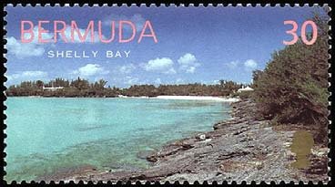 Stamp, Shelly Bay, Bermuda,  , Landscapes, Beaches