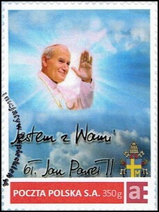 Stamp, I am with you, blessed. John Paul II, Poland,  , Popes