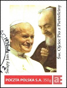 Saint John Paul II Saint Padre Pio from Pietrelcina