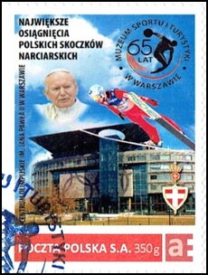 Stamp, The greatest achievements of Polish ski jumpers Olympic Cent, Poland,  , Olympic Games, Ski-jump, Sports, Winter Sports