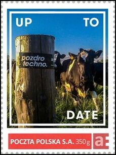 Stamp, Up To Date, Poland,  , Animals (Fauna), Bulls and Cows