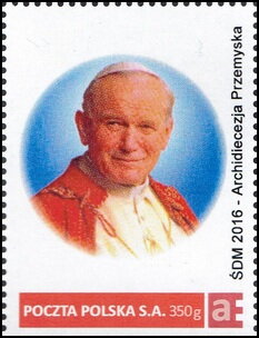 Stamp, WYD 2016 - Archdiocese of Przemyśl, Poland,  , Popes
