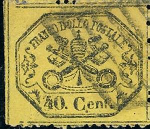Stamp, Papal Arms, Roman States,  , Coats of Arms