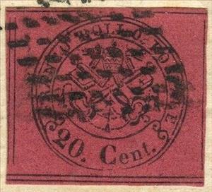 Stamp, Papal Arms, Roman States,  , Coats of Arms