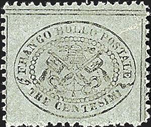 Stamp, Papal Arms, Roman States,  , Coats of Arms