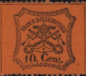 Stamp, Papal Arms, Roman States,  , Coats of Arms