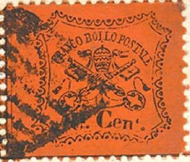 Stamp, Papal Arms, Roman States,  , Coats of Arms