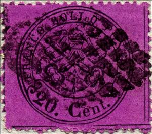 Stamp, Papal Arms, Roman States,  , Coats of Arms