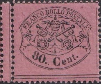 Stamp, Papal Arms, Roman States,  , Coats of Arms