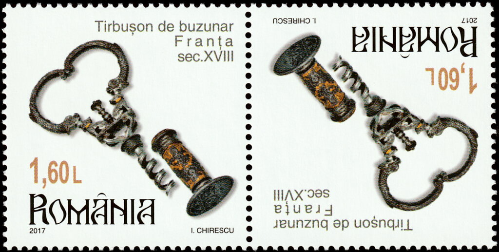 Pocket Corkscrew with Gold Ornaments (France, 18th Century)
