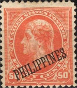 Stamp, Jefferson - US stamp overprinted in black, Philippines,  