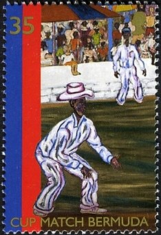 Stamp, Umpire and fielder, Bermuda,  