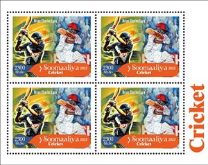 Mini Sheet, Cricket Players Brian Charles Lara, Somalia,  , Cricket, Famous People, Sports