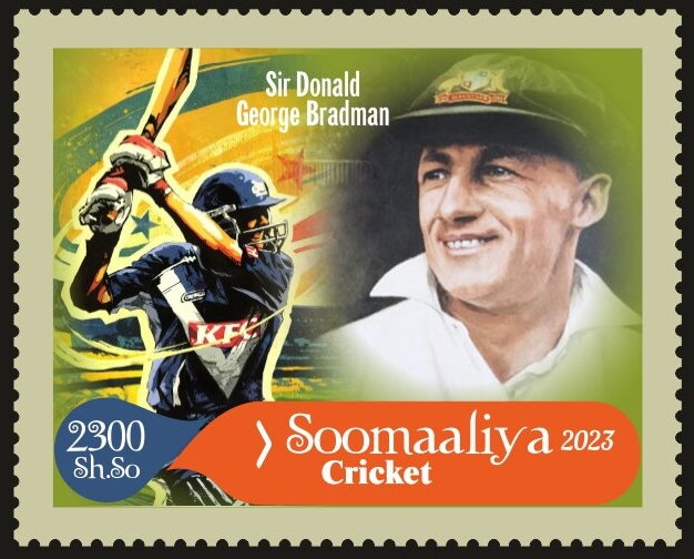 Cricket Players Sir Donald George Bradman (Gold Border)