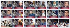Full Pane, Space Apollo I Astronauts, Somalia,  , Astronauts, Outer Space, Space Traveling, Spacecrafts