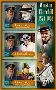 Mini Sheet, Winston Churchill, Somalia,  , Famous People, Politicians, Prime Ministers