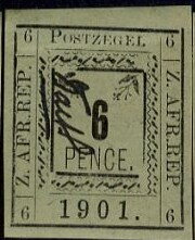 Stamp, Pietersburg type, Transvaal,  , Letters (Alphabet), Numbers