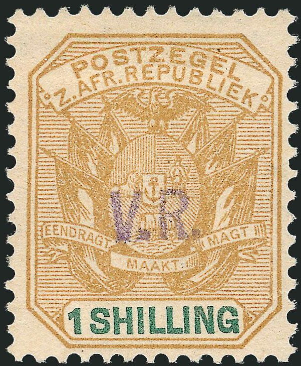 Transvaal stamp V.R. overprinted in Rustenburg