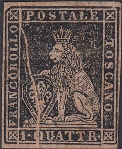 Stamp, Lion of Tuscany, Tuscany,  , Coats of Arms, Crowns and Coronets, Лев, Monuments