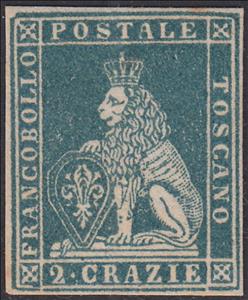 Stamp, Lion of Tuscany, Tuscany,  , Coats of Arms, Crowns and Coronets, Лев, Monuments