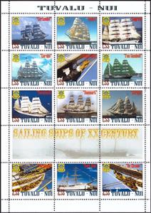 Mini Sheet, Cerlandet,Sedov,Sagreh,Europa,Esmeralda,etc, Tuvalu, Nui,  , Sailing Ships, Ships