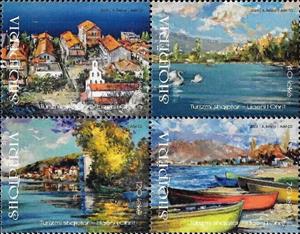 Se-tenant, Tourism in Albania : Lake Ohrid, Albania,  , Landscapes, Tourism
