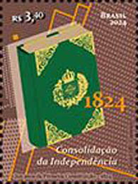 Stamp, Constitution of 1824, Brazil,  , Documents